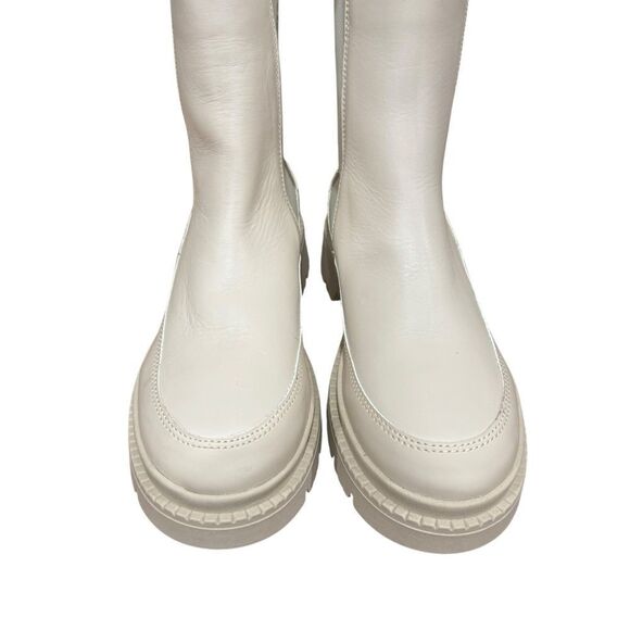 CALIA Peyton Leather Chelsea Lug Boots in Ivory - Picture 12 of 12